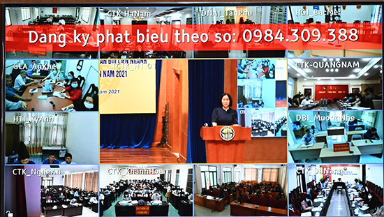 Toàn cảnh Hội nghị tại điểm cầu trực tuyến ở các địa phương
