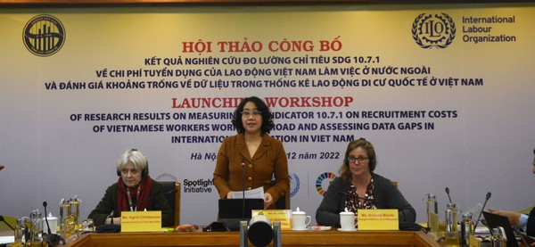Hội thảo công bố kết quả nghiên cứu Đo lường chỉ tiêu SDG về chi phí tuyển dụng của lao động Việt Nam làm việc ở nước ngoài và đánh giá khoảng trống về dữ liệu trong thống kê lao động di cư quốc tế ở Việt Nam