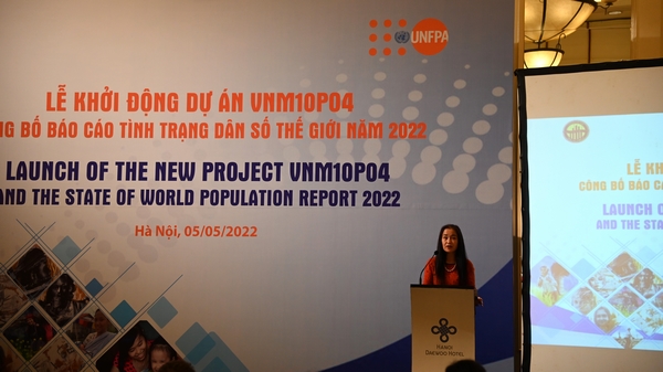 Lễ khởi động Dự án VNM10P04 và Công bố Báo cáo Tình trạng dân số thế giới năm 2022 1