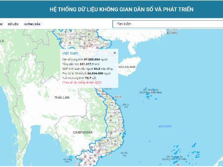 Tổng cục Thống kê công bố Trang thông tin điện tử hệ thống dữ liệu không gian dân số và phát triển